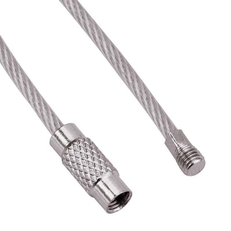 Wisdompro Wire Keychain Cable, 12 Pack of 4.3 Inch Stainless Steel Wire Keyrings 2mm Cable Keyring Loop/Hoop for Luggage Tags, Keys and ID Tag Keepers - Silver - Image 4